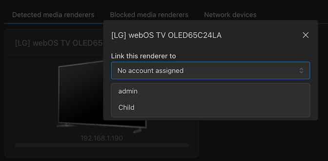 Exemple de com assignar un compte a un renderitzador